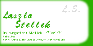 laszlo stellek business card